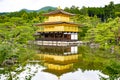 Kinkaku-ji Temple or Rokuon-ji, Golden Pavilion, Zen Buddhist temple in Kyoto, Japan. Royalty Free Stock Photo