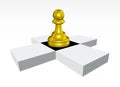 Golden Pawn chessboard