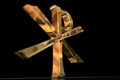 Golden Pax Christi cross Royalty Free Stock Photo