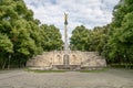 golden peace angel Friedensengel in Muenchen City Statue Munich fountain Royalty Free Stock Photo