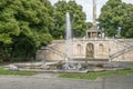 golden peace angel Friedensengel in Muenchen City Statue Munich fountain Royalty Free Stock Photo