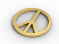 Golden peace sign