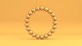 Golden pearl circle 3D