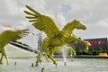 The golden pegasus statue in Istanbul Royalty Free Stock Photo