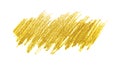 Golden pencil hand drawn hatching stain
