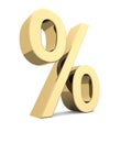 Golden percent symbol