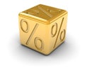 Golden Percentage Dice