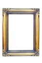 Golden photo frame Royalty Free Stock Photo