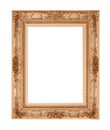 Golden picture frame baroque style Royalty Free Stock Photo