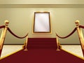 Golden picture frame in a Grand Gallery Royalty Free Stock Photo