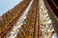 Golden pillar in The Temple of Emerald Buddha, Bangkok, Thailand Royalty Free Stock Photo