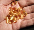 Golden pills Royalty Free Stock Photo