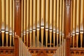 Golden Pipe organ Royalty Free Stock Photo