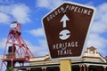 Golden pipeline heritage trail sign in Kalgoorlie - Boulder Western Australia