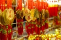 Golden Plastic ornaments for the Chinese New Year