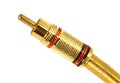 Golden Plated RCA Connector Royalty Free Stock Photo