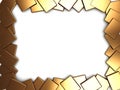 Golden plates frame