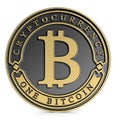 Golden Platinum Bitcoin coin