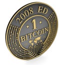 Golden Platinum Bitcoin coin