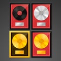 Golden Platinum Hit Collection disc Royalty Free Stock Photo