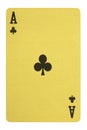 Golden playing cards, Ace of clubs