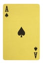 Golden playing cards, Ace of spades