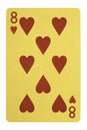 Golden playing cards, Eight of hearts