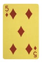 Golden playing cards, Five of diamonds