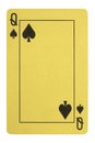 Golden playing cards, Queen of spades