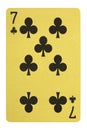 Golden playing cards, Seven of clubs