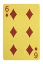 Golden playing cards, Six of diamonds