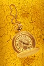 Golden pocket watch with chain Royalty Free Stock Photo