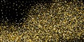 Golden point confetti on