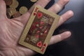 Golden poker card