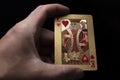 Golden poker card