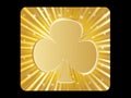 Golden poker element - clover