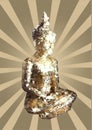 Golden polygonal Buddha