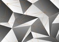 Golden polygonal outline texture on black and grey background Royalty Free Stock Photo
