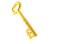 Golden pound key Royalty Free Stock Photo