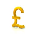 Golden pound sterling symbol