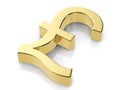 Golden pound symbol Royalty Free Stock Photo