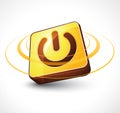 Golden power button