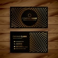 Golden premium business card template