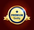 Golden Premium Quality Badge