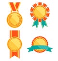 Golden Premium Quality Best Flat Labels Medals Collection