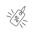 Golden price line vector icon. Sale illustration sign. clearance symbol. Best offer concept logo.