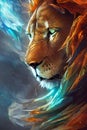 Golden Pride: Digital Lion Art Prints Series