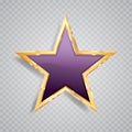 Light gold purple star