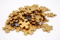 Golden puzzle Royalty Free Stock Photo