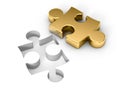 Golden puzzle Royalty Free Stock Photo